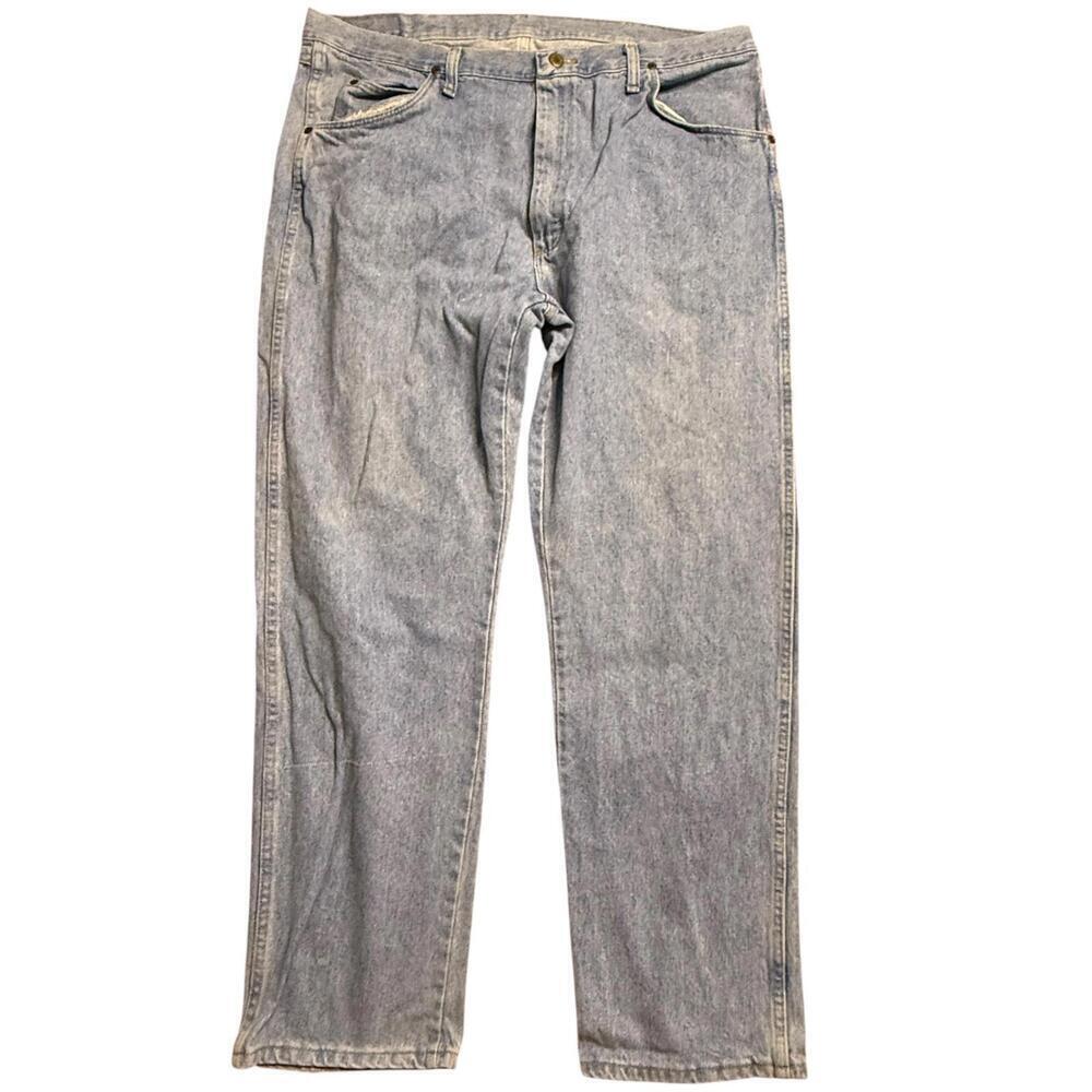 Wrangler Authentic Jeans 40x30 Light Wash Straight Leg Denim Made in Mexico